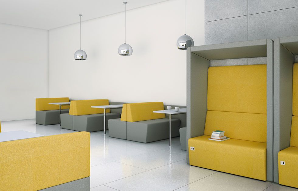 Pods Gold Grey Glides with Power Indiana Furniture - Ace Office Furniture Houston